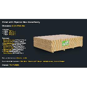 Pallet Plywood New LODs GameReady 3D model